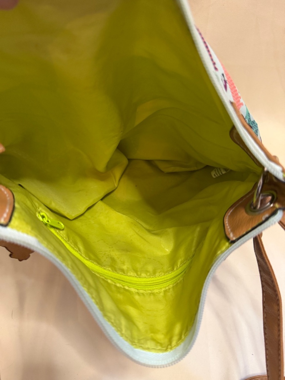 Lily Bloom Mint Crossbody Bag with Multicolor Dachshund Print - Picture 6 of 10
